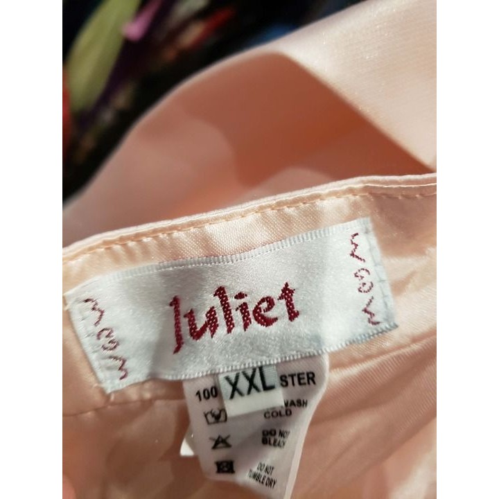 Nwt Size Xxl/2x Sleeveless V Neck Bow Back Gown By Juliet 691 Blush Pink — image 4 of 6
